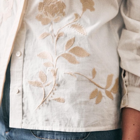 Sezane cotton shirt embroidery NWT - Picture 4 of 5